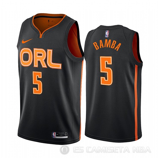 Camiseta Mohamed Bamba #5 Orlando Magic Ciudad Edition Negro2 - Haga un click en la imagen para cerrar